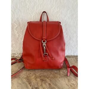Rare Vtg Coach legacy leather drawstring backpack red 9368